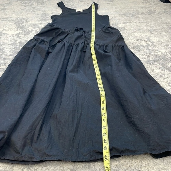 Nation LTD Frannie Midi Dress Jet Black Top Poplin Combo Sz S - Picture 10 of 14